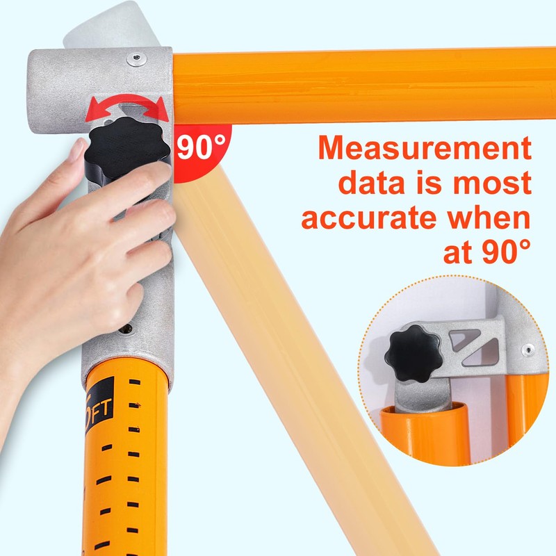 LMYYGOO 15FT Height Measuring Stick for Trucks, Retractable Bar for