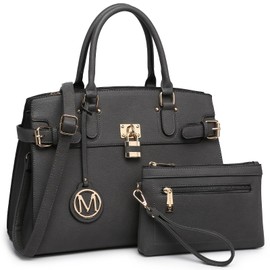 Women Handbags and Purses Fashion Satchel Work Tote Bags Top Handle Shoulder Purses with Matching Wristlet