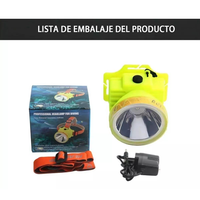 Nuoyatiyu Lampara Cabeza Buceo Minera Caceria Pezca C/agua Sumergible