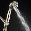 AquaDance Brushed Nickel High Pressure 6-Setting Hand Held Shower Head