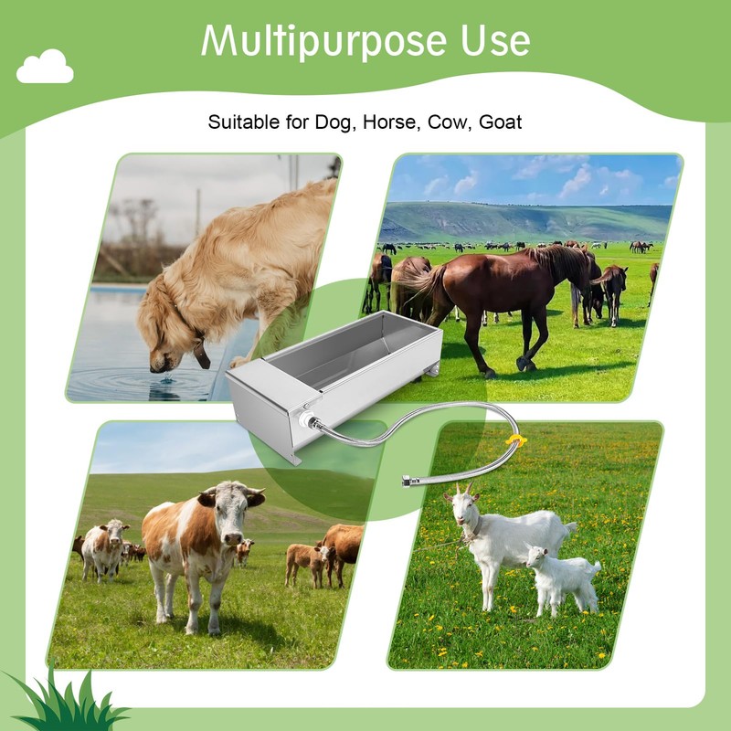 Stainless Steel Cattle Drinking Bowl, Horse Cattle Drinker, Automatic Drinking