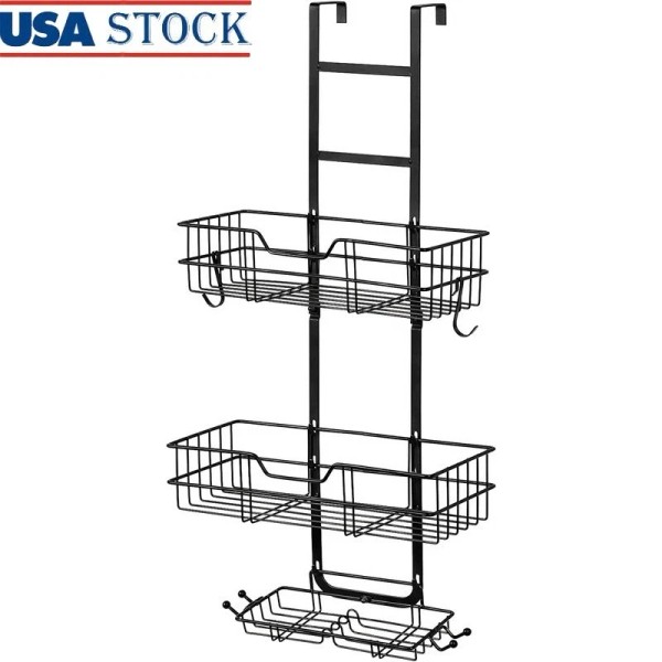 Unbranded Over Door Shower Caddy Rustproof Hanging Organizer W/ Suction