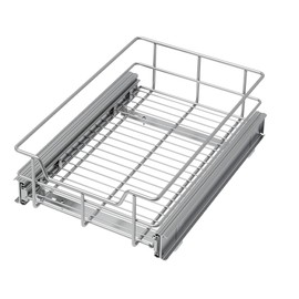 Pull Out Cabinet Organizer 9" W X 17" D, Slide Out Drawers For Kitchen Cabinets, Pull Out Drawers For Cabinets Capacity Heavy Duty Caddy, Cabinet Pull Out Shelves Chrome-Plated, Bathroom Pantry