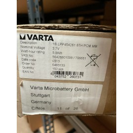 Varta Rechargeable Li-polymer Battery Pack, 3.7v, 1590mAh, 5.9Wh