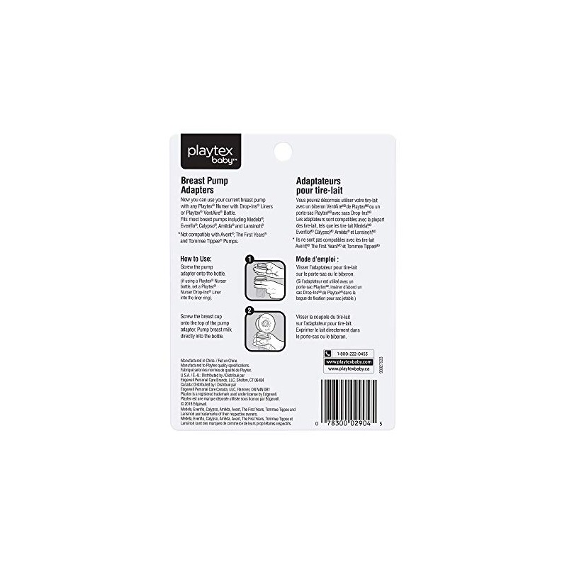 Playtex Baby Breast Pump Adapters, 2 Count