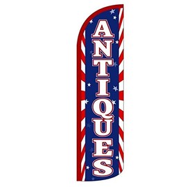 4 Less Co ANTIQUES Windless Swooper Flag Feather Banner Sign 3x11.5 ft Tall (Flag Only) bz