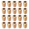 sourcing map 100Pcs Threaded Inserts, M8-1.25x18 Zinc Alloy Hex-Flanged Nut