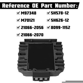 Voltage Regulator Rectifier for Kawasaki FB460 FC400 FC420 FC540 John Deere 130 160 170 180 240 320 325 345 525 725 Replace M97348 M70121 21066-2056 21066-2070 SH578-12 SH626-12