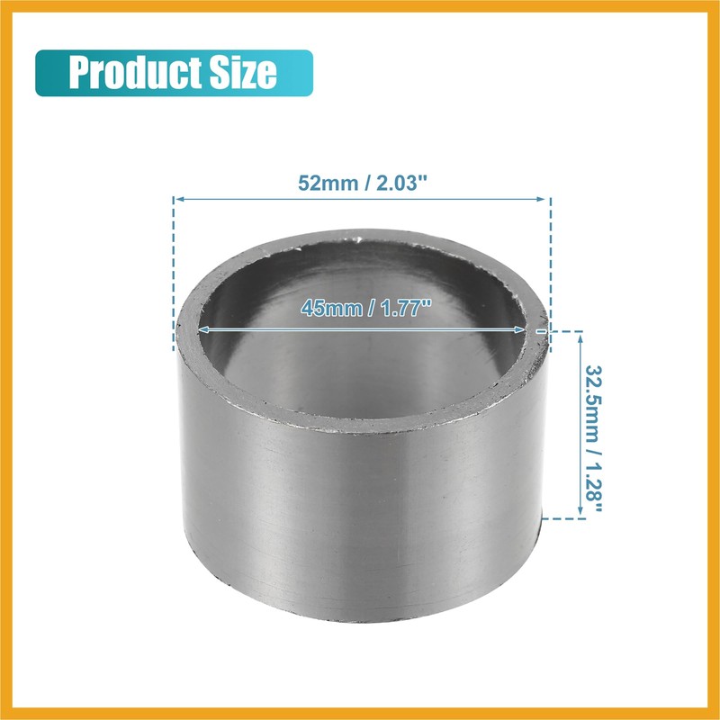 Partuto 45mm ID 52 mm OD Motorcycle Exhaust Muffler Pipe