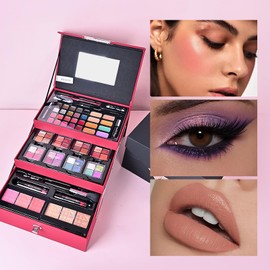 FantasyDay All in One Makeup Kit for Women Full Kit Girls Makeup Gift Sets Xmas Essential Bundle Include Eyeshadow Palette Lipstick Blush Concealer Eyeliner Mascara Foundation Brush Eyebrow Pencil