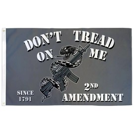 2nd Amendment Gadsden Flag 3x5ft Gun Rights Don't Tread on Me Flag 100D FABRIC