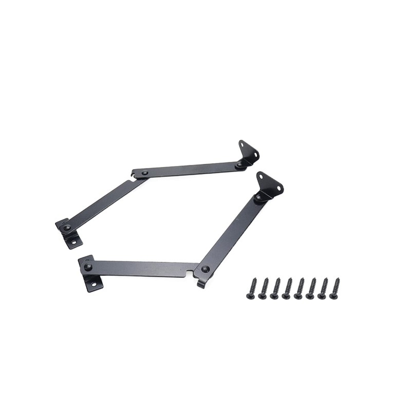UTALIND 2 Pcs Black Lid Support Hinges, Rotatable Folding Lid