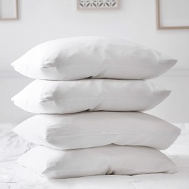 King Pillow Protector, Zippered Pillow Covers 4 Pack, 20" x 36" Soft & Breathable Pillow Encasement White
