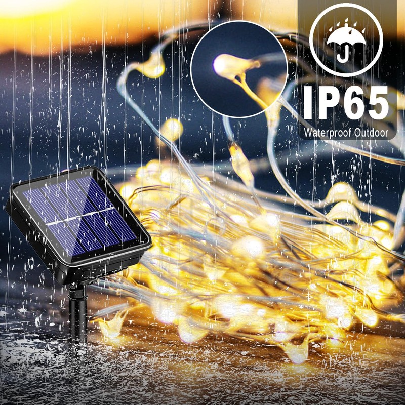 hangyiwei Solar Fairy Lights Outdoor - Waterproof Garden Lights with