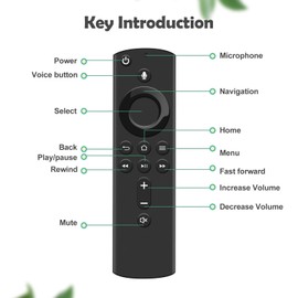 BINGKELE Replacement Voice Remote (2rd Gen) with Voice Function fit for AMZ Smart TVs 4K/Lite/Cube/4K Max Stick,and fit for Smart TVs Cube (1st Gen and Later)