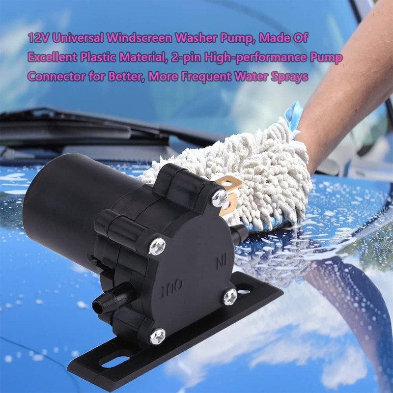 CYTGOUPER Inline Windshield Washer Pump,12V Universal Windscreen Washer Pump, Windshield