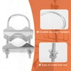 Ahvqevn 2 Sets Double Antenna Mast Clamp V Jaw Bracket