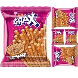 Eti Crax Sesame Stick Crackers Snacks 3.9 OZ 110 Gram x 5 Packs