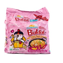 Samyang Buldak Ramen Carbonara Hot Chicken Flavor 4.58 oz*5 each samyang  ramen Korean Carbonara buk dakra