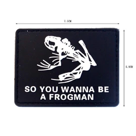 Phoenix Ikki Skull Frog Skull Frog Navy Seals Special Forces Tactical Military Airsoft Cloth Embroidered PVC Patch Patch Velcro Armband Crest Applique Green PVC
