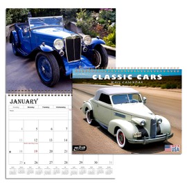 2026 Spiral-bound Wall Calendar (Classic Cars) - 12 Months Desktop/Wall Calendar/Planner