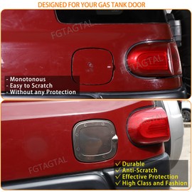 Compatible with Toyota FJ Cruiser 2007-2021 Carbon Fiber Pattern Fuel Filler Door Gas Tank Cap Cover, Fuel Filler Cap Anti-Scratch Protection Trim Cover, 1PCS