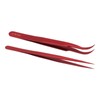 Tweezer Set Aluminum Alloy Curved Straight Head Anti Magnectic Accuracy