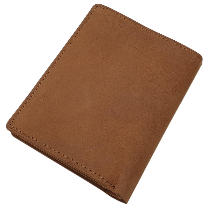 myledershop Genuine Buffalo Full Leather Wallet/Wallet/Wallet in Portrait or Landscape