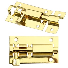 Aracombie 2 Inches Sliding Door Latch,6 Pcs Golden Latch Lock,Barrel Bolt Latch with Screws,Stainless Steel Barrel Bolt for Door Bedroom Bathroom Window Fence