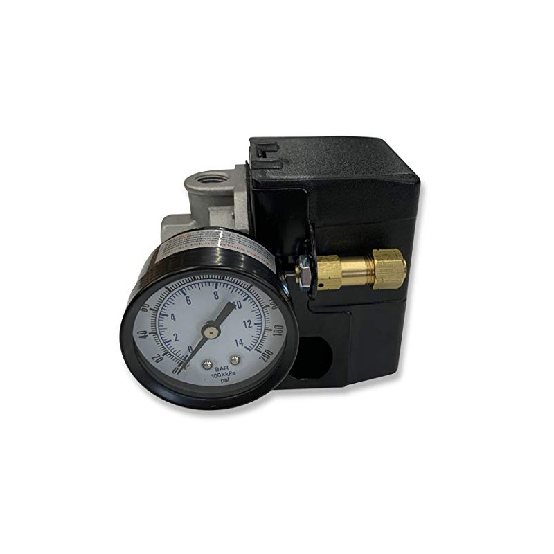 25 AMP Air Compressor Pressure Switch 4 Port 95-125 PSI