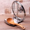 Lid and Spoon Rest Shelf,304 Stainless Steel Pan Pot Cover