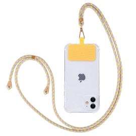 Beownest Compatible with Portable Phone Lanyard, Universal Portable Phone Strap Adjustable Shoulder Strap Neck Phone Lanyard Compatible with All Smartphones - Yellow