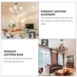 VILLCASE Retro Light Canopy Vintage Chandelier Ceiling Plate, Sturdy, Ceiling Canopy for Light Mounting and DIY, Diameter 130 mm