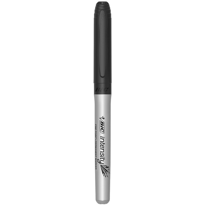 BIC Intensity Permanent Marker, Fine Point, Black, 24/Pack (GPM241-BLK)