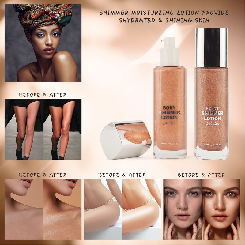 Body Face Highlighter Oil Moisturizing Glowing Skin Quick Dry Reflection
