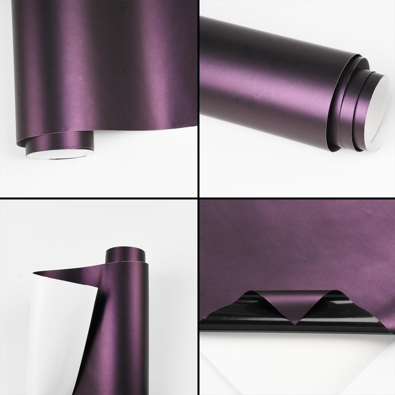 AuMoHall Matte Metallic Black to Charming Dark Purple Satin Chameleon