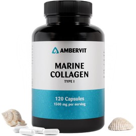 Marine Collagen Capsules 1500mg – Hydrolysed Type 1 Collagen Peptides