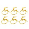CENPEK 6 Pcs Elk Deer Napkin Rings Table Decorative Ornament