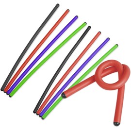 Andalus Twist Rubber Ties, 17-Inch Long, Assorted Colors, Reusable Twist Tie, Holds Up to 110 Pounds (8 Pack)