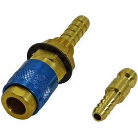 RIVERWELD Gas & Water Quick Connector Fitting Hose Connector with Blue Color for PTA DB SR WP 9 17 18 26 TIG Welding Torch 1Set