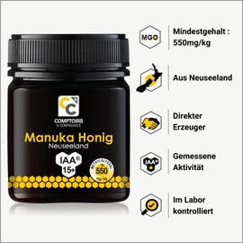 Comptoirs et Compagnies - Manuka Honig - MGO 550 - IAA15+ - Aus Neuseeland - 250g