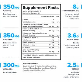 Legion Pulse Pre Workout with Caffeine, Strawberry Margarita, 20 Servings