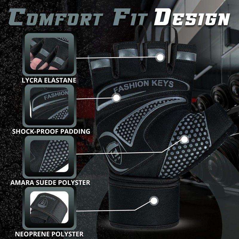 FK by ZM Gym Workout Gloves for Men & Women