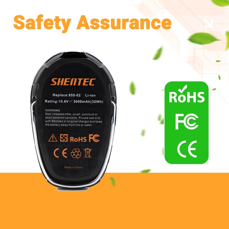 Shentec 10.8V 3.0Ah Battery Compatible with Dremel 855-02 855-01, Compatible