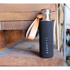 +LUMBER by Hacoa THERMO BOTTLE ステンレス素材の水筒に銘木を組み合わせたおしゃれなサーモボトル（革ストラップ付き） (Walnut 600)