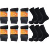 12 Pairs Mens Thermal Socks, Brushed Interior Warm Winter Thick
