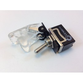 HEAVY DUTY ON/OFF DPST 4P TOGGLE SWITCH 20 AMP 125VAC WITH POSITION COVER COLOR (TRANSPARENT CLEAR)