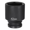 sourcing map 6-Point Impact Socket 3/4" Drive 42mm Metric 40Cr