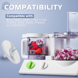 Xinafan Food Processor Disc Holder for Braun Insert Carrier Food Processor Replacement Part K650 K600 K700 K750 FP3010 FP3020 FX3030WH