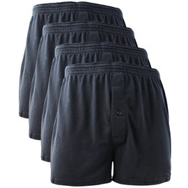 [VANDIT] Knit Trunks, Men's Pants, Plain, Set of 4/6, Large Size, M, L, LL, 3L, 4L, 5L, 4 pieces A (black)
